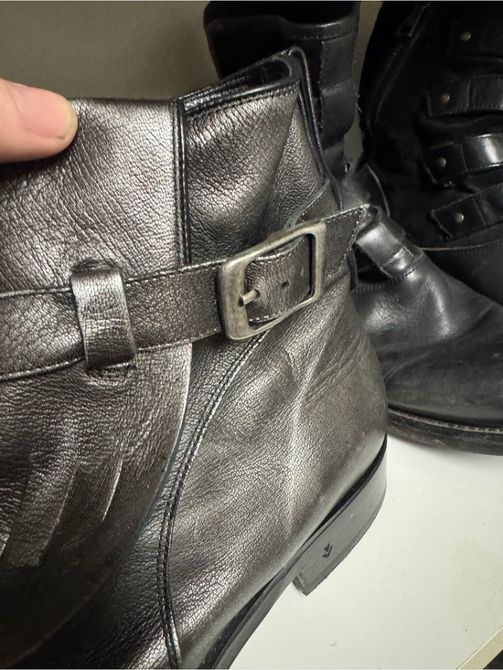 $1198 JOHN VARVATOS Fleetwood Shawl Silver Boot sz. 8 main image 9